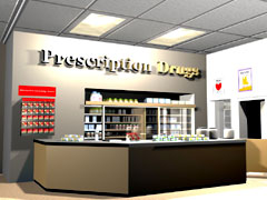 Diabetes CD 3D Drug Counter and P.O.S. Display Stand