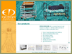 Ergo-Designs Flash Web site -Products Page