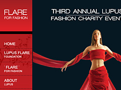 Flare for fashion 2007 Charity Website for the fight against Lupus