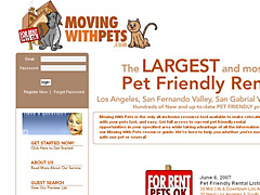 Moving with Pets Web Page Design/Development and web page templates